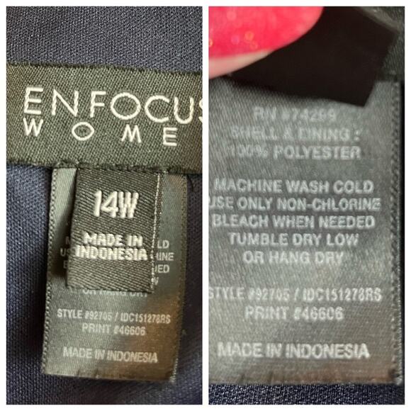 Enfocus Women's Studio V-neck Maxi Dress Red Blue Chevron Stripes Size 14W Plus - Picture 9 of 10